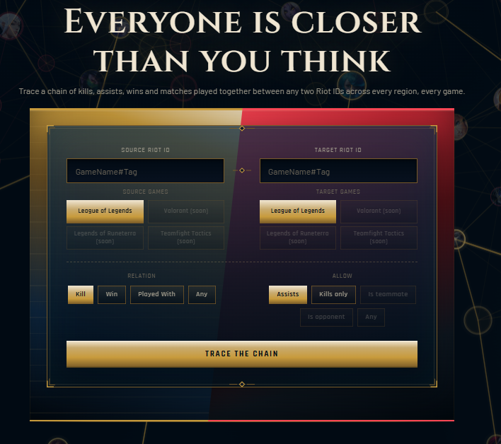 SixDegrees.lol player connection search